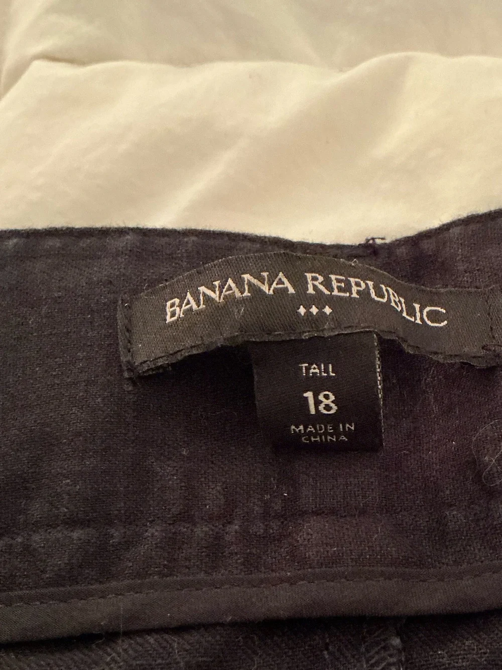 Banana Republic Black Linen-Cotton Blend Mini Skirt Size 18